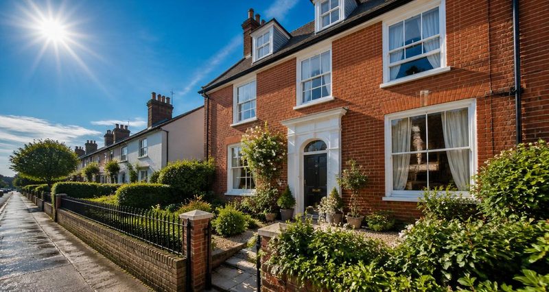 A cool, air-conditioned English home on a bright hot summer day